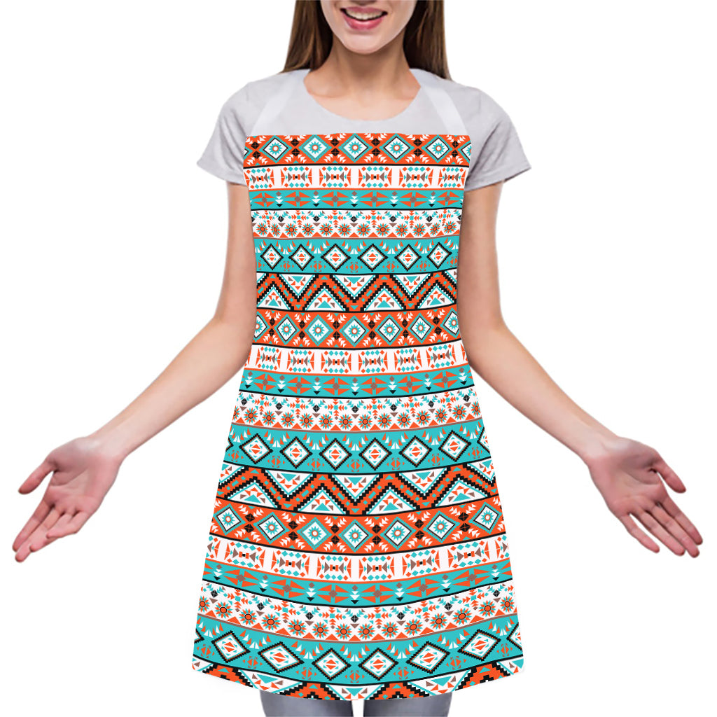 Navajo Geometric Pattern Print Adjustable Apron