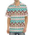 Navajo Geometric Pattern Print Aloha Shirt