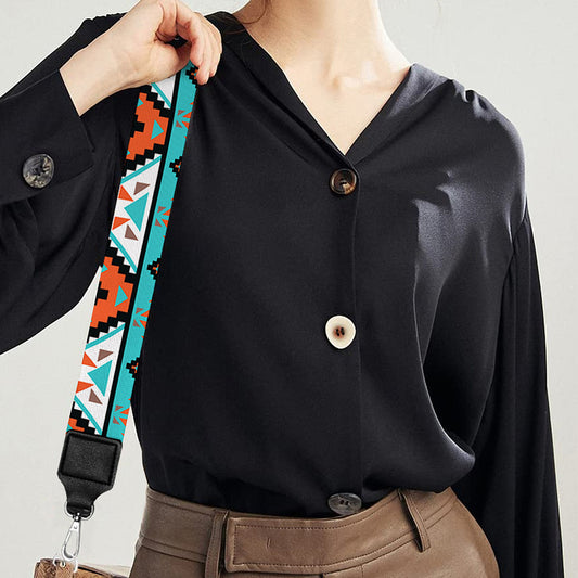 Navajo Geometric Pattern Print Bag Strap