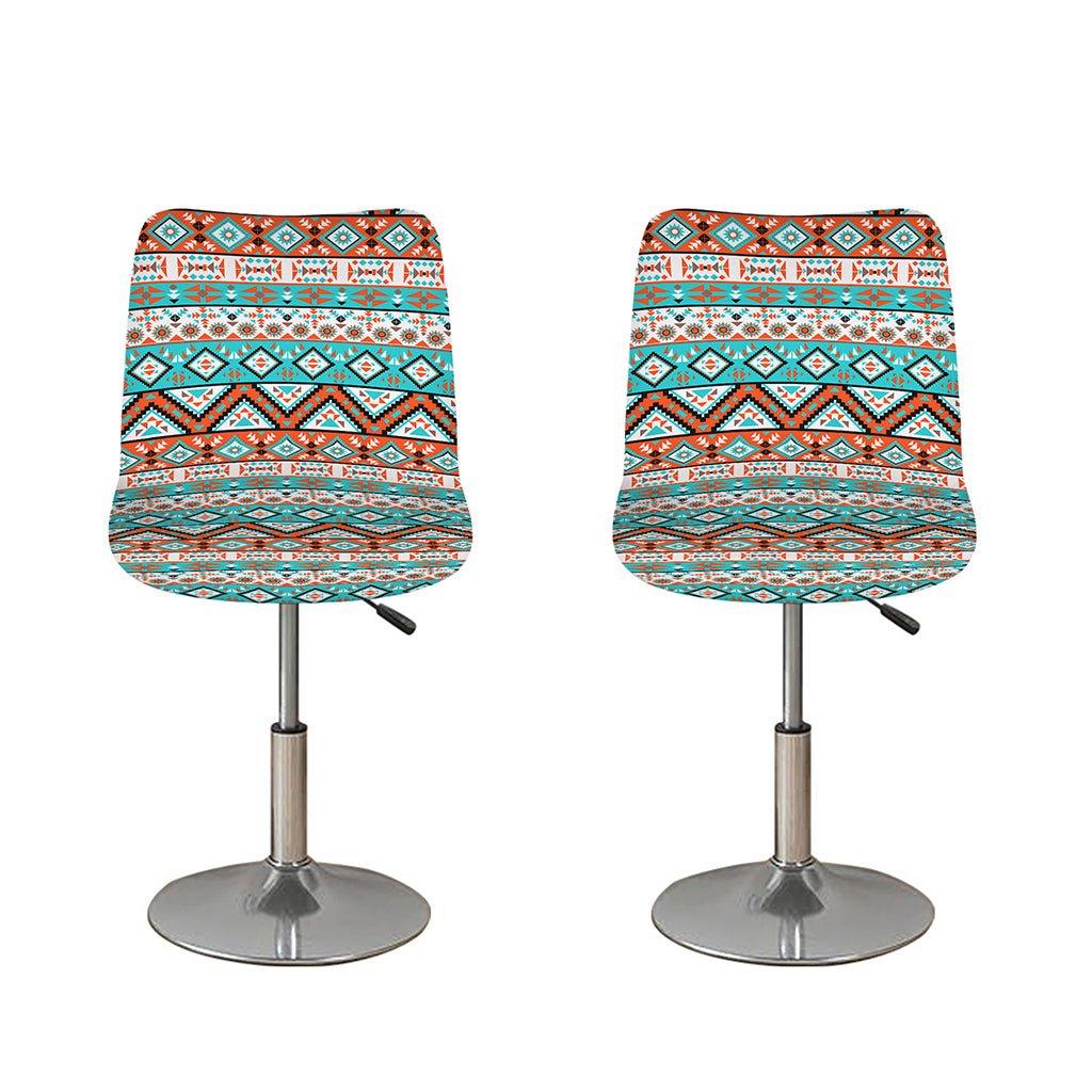 Navajo Geometric Pattern Print Bar Stool Covers