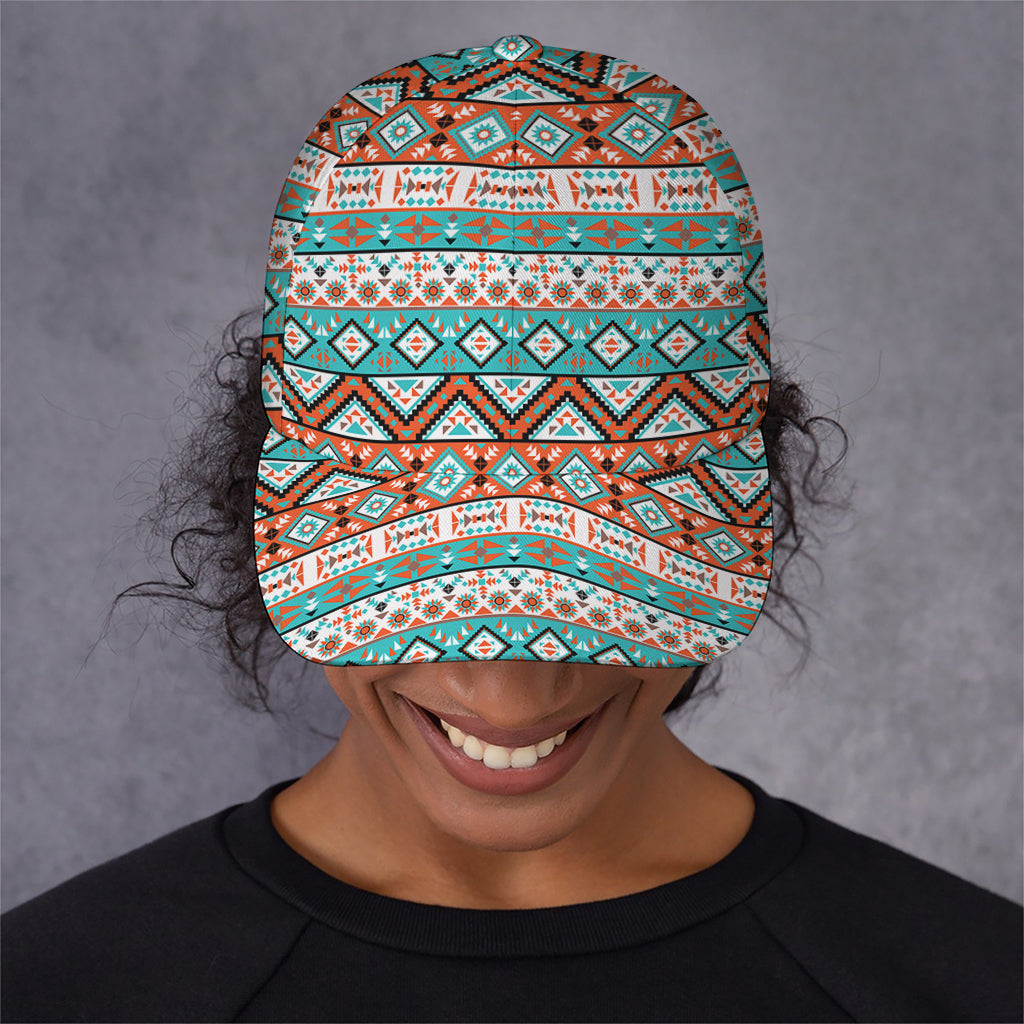 Navajo Geometric Pattern Print Baseball Cap