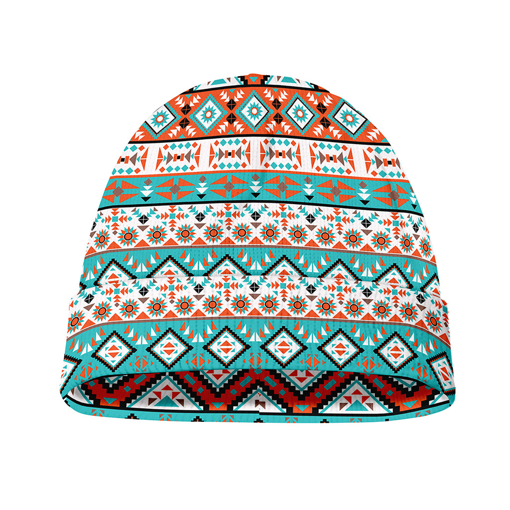 Navajo Geometric Pattern Print Beanie