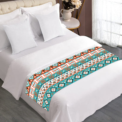 Navajo Geometric Pattern Print Bed Runner