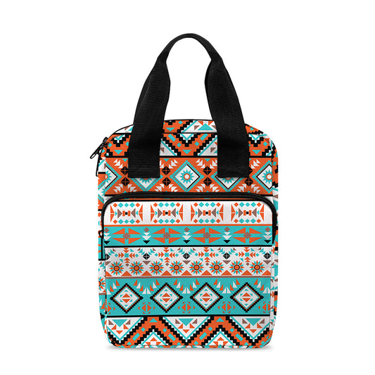 Navajo Geometric Pattern Print Bible Tote Bag
