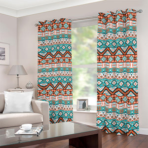 Navajo Geometric Pattern Print Blackout Grommet Curtains