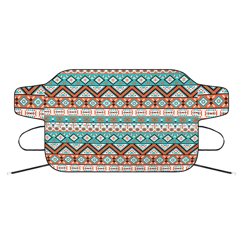 Navajo Geometric Pattern Print Car Windshield Snow Cover