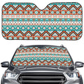 Navajo Geometric Pattern Print Car Windshield Sun Shade