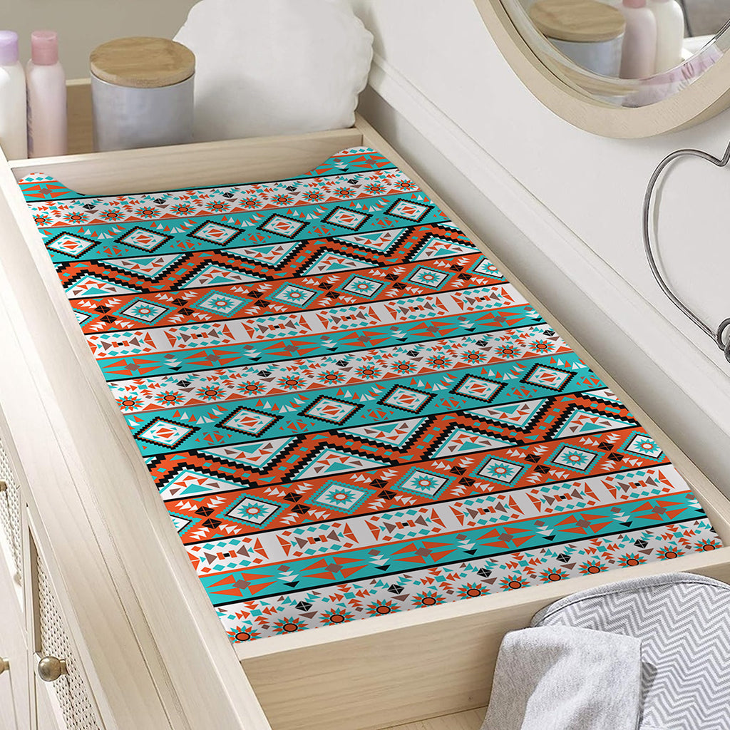 Navajo Geometric Pattern Print Changing Pad Cover