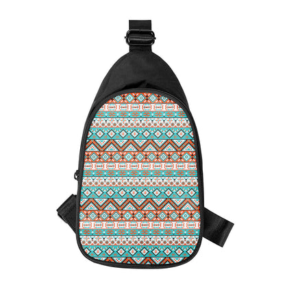 Navajo Geometric Pattern Print Chest Bag