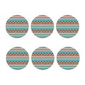 Navajo Geometric Pattern Print Coaster Set