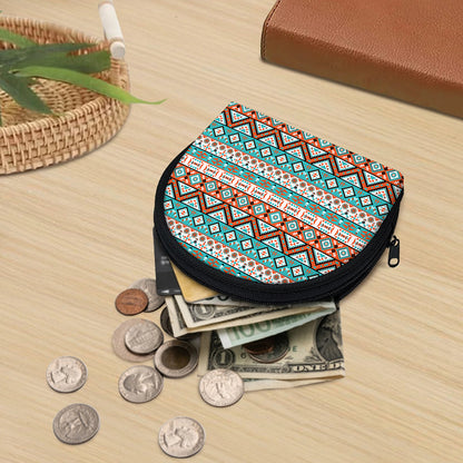 Navajo Geometric Pattern Print Coin Purse