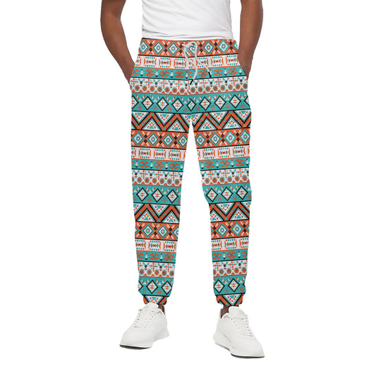Navajo Geometric Pattern Print Cotton Pants