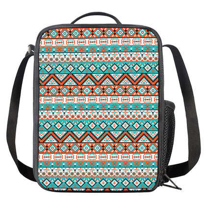 Navajo Geometric Pattern Print Crossbody Lunch Bag