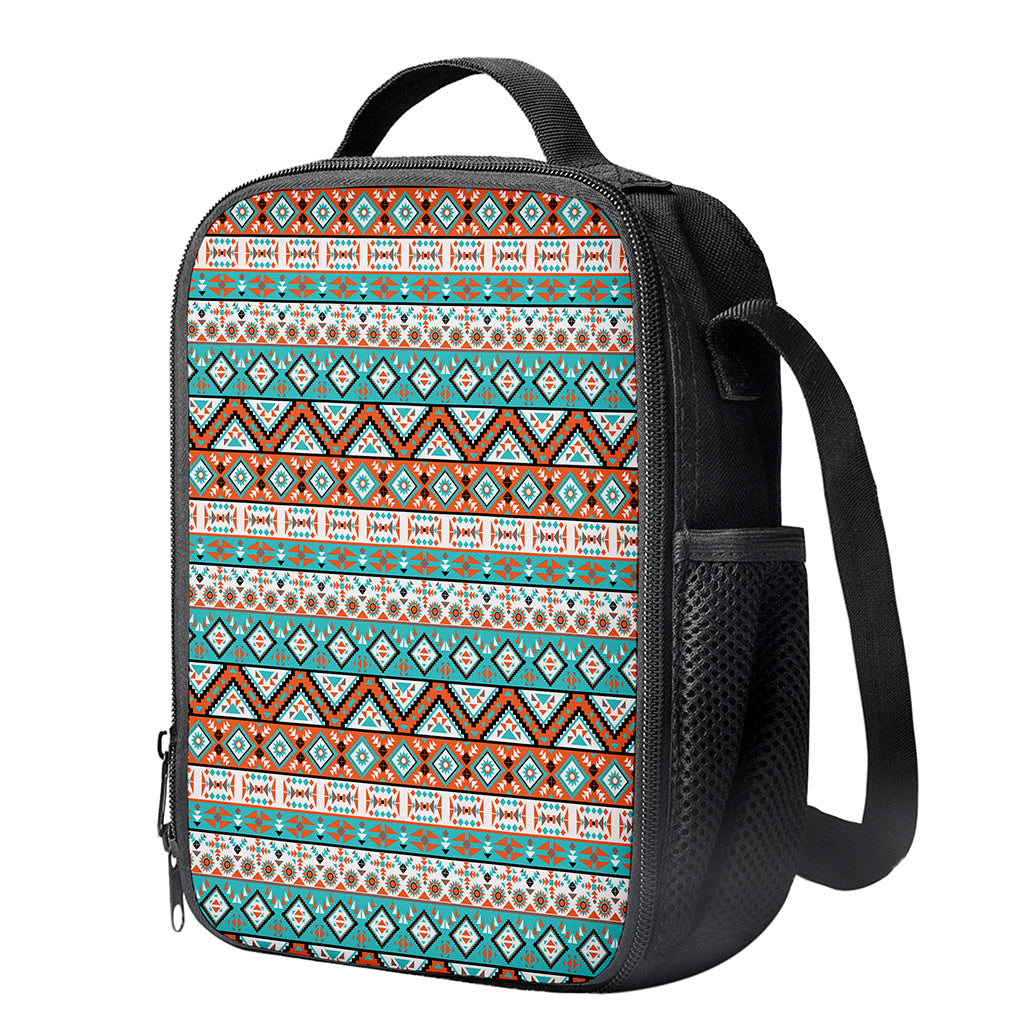 Navajo Geometric Pattern Print Crossbody Lunch Bag