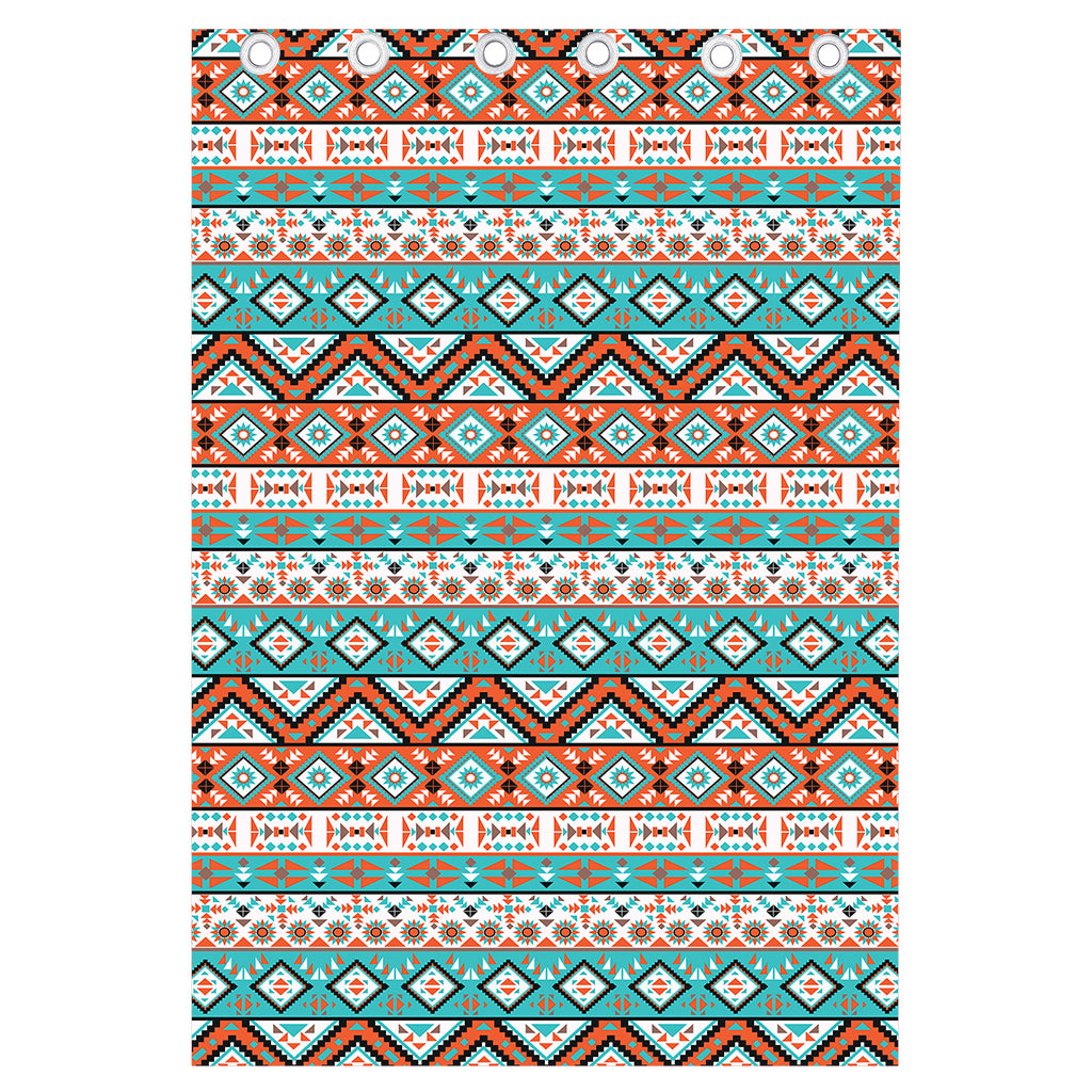 Navajo Geometric Pattern Print Curtain