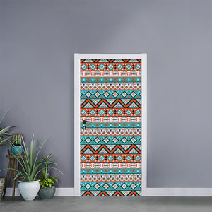 Navajo Geometric Pattern Print Door Sticker