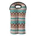 Navajo Geometric Pattern Print Double Neoprene Wine Tote