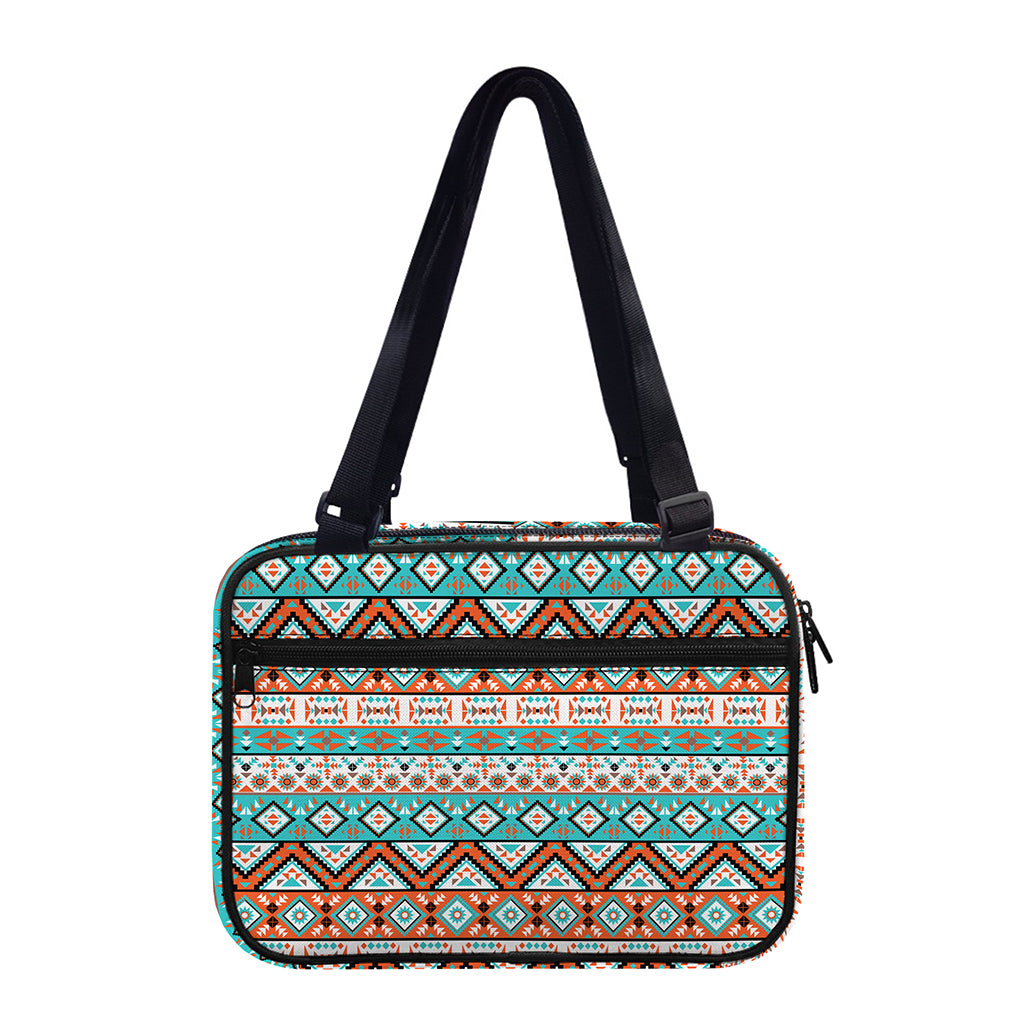 Navajo Geometric Pattern Print Double Strap Bible Bag