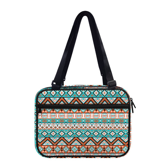 Navajo Geometric Pattern Print Double Strap Bible Bag