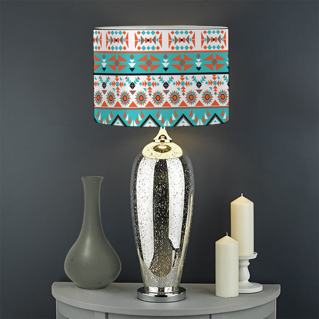 Navajo Geometric Pattern Print Drum Lamp Shade