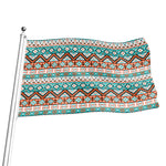 Navajo Geometric Pattern Print Flag