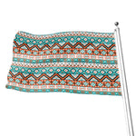 Navajo Geometric Pattern Print Flag