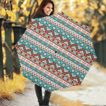 Navajo Geometric Pattern Print Foldable Umbrella