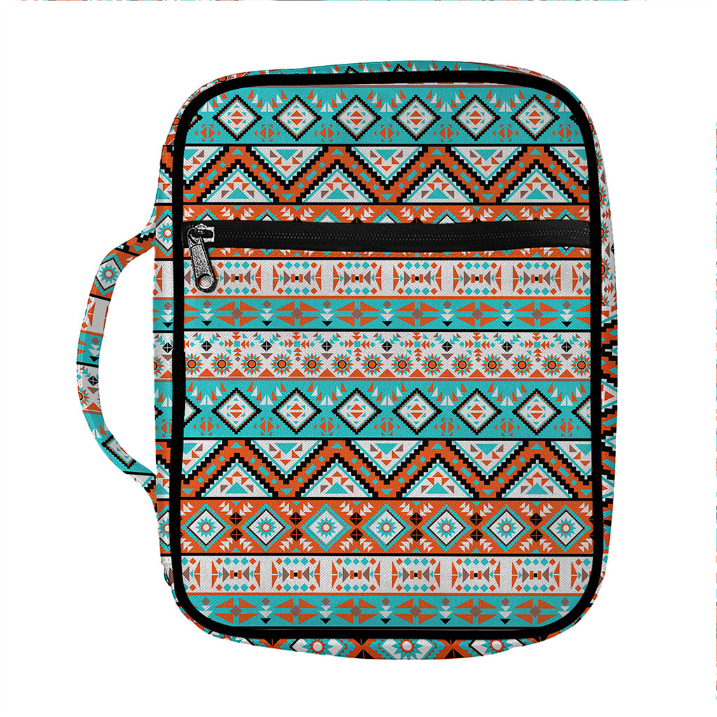Navajo Geometric Pattern Print Front Pocket Bible Bag