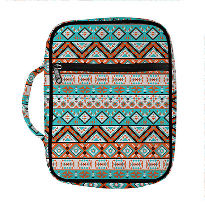 Navajo Geometric Pattern Print Front Pocket Bible Bag