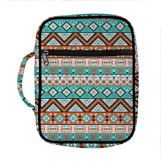 Navajo Geometric Pattern Print Front Pocket Bible Bag