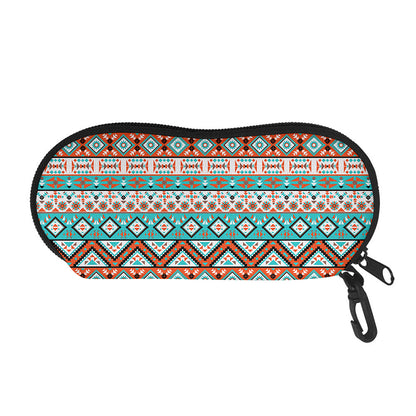 Navajo Geometric Pattern Print Glasses Case