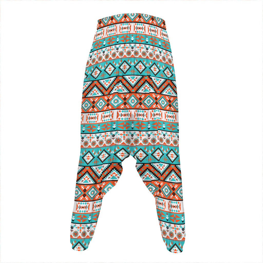Navajo Geometric Pattern Print Hammer Pants