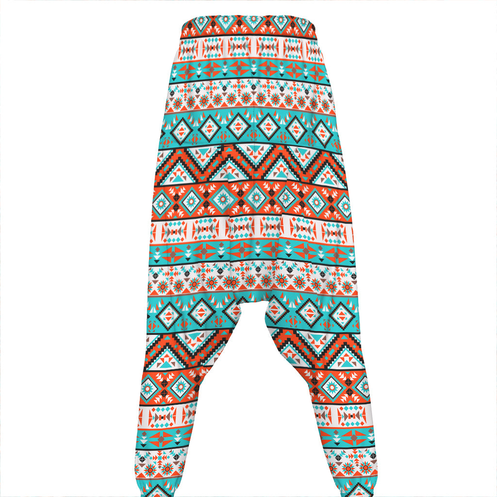 Navajo Geometric Pattern Print Hammer Pants