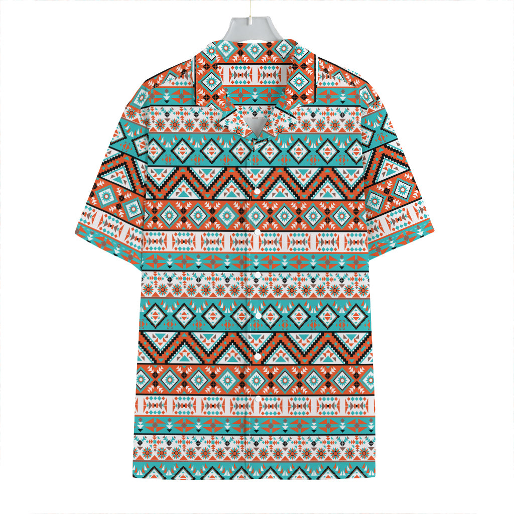 Navajo Geometric Pattern Print Hawaiian Shirt