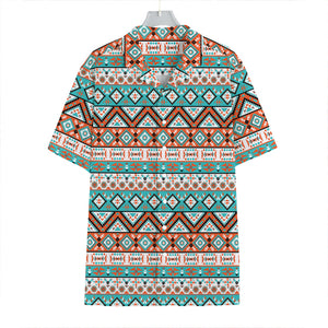 Navajo Geometric Pattern Print Hawaiian Shirt