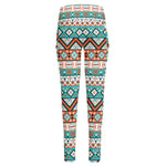 Navajo Geometric Pattern Print High-Waisted Pocket Leggings