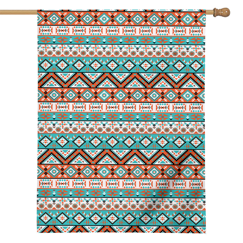 Navajo Geometric Pattern Print House Flag