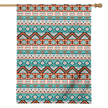 Navajo Geometric Pattern Print House Flag