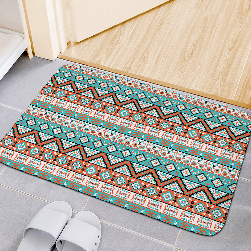 Navajo Geometric Pattern Print Indoor Door Mat