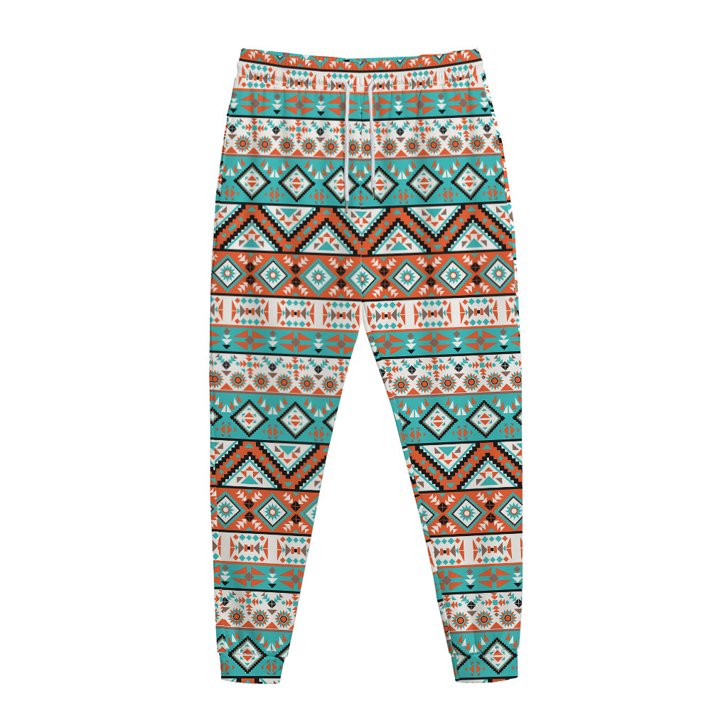 Navajo Geometric Pattern Print Jogger Pants