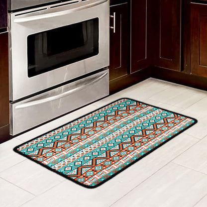 Navajo Geometric Pattern Print Kitchen Mat