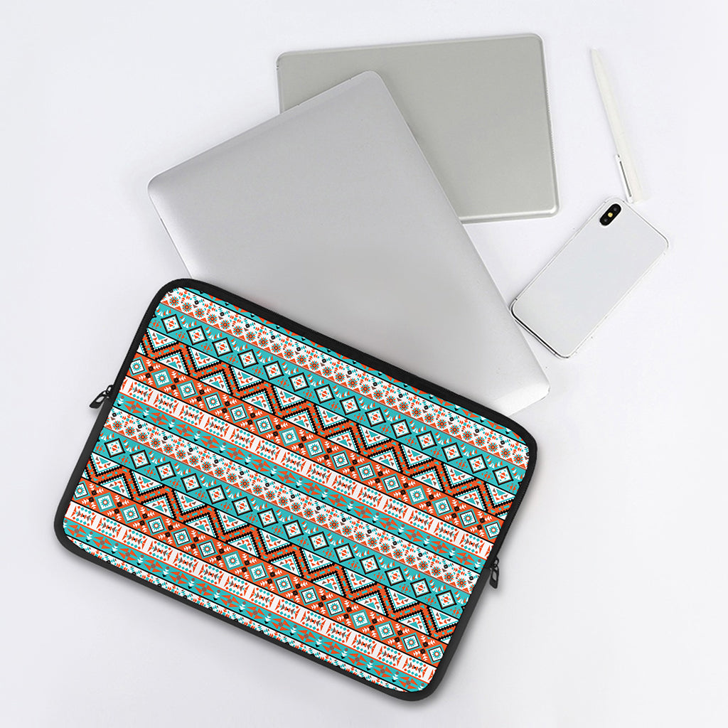 Navajo Geometric Pattern Print Laptop Sleeve