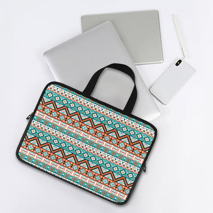 Navajo Geometric Pattern Print Laptop Sleeve With Handle