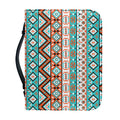 Navajo Geometric Pattern Print Leather Bible Cover