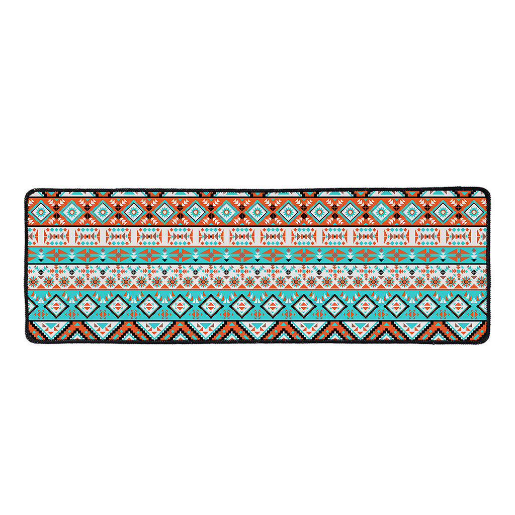 Navajo Geometric Pattern Print Long Kitchen Mat