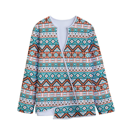 Navajo Geometric Pattern Print Long Sleeve Short Coat