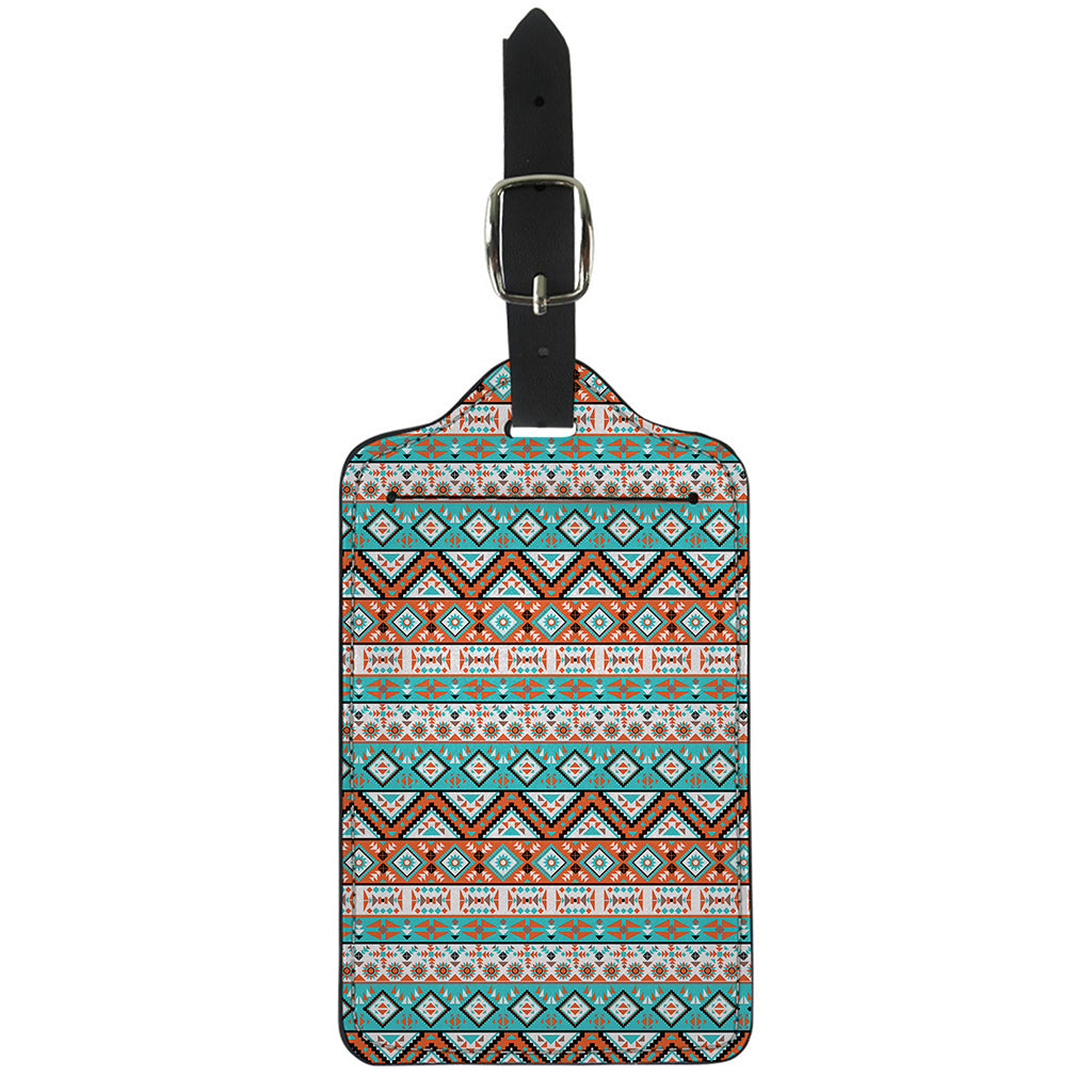 Navajo Geometric Pattern Print Luggage Tag