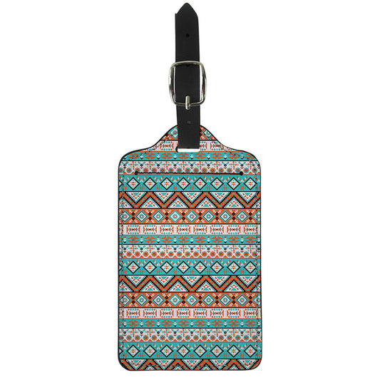 Navajo Geometric Pattern Print Luggage Tag