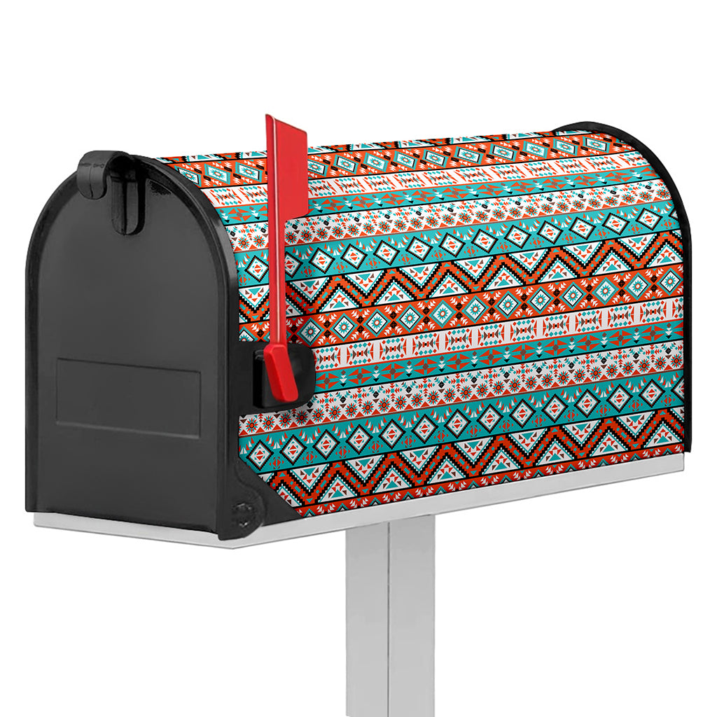 Navajo Geometric Pattern Print Mailbox Cover