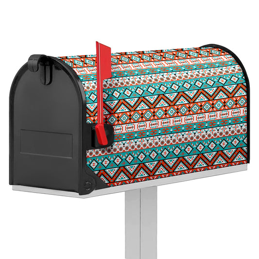 Navajo Geometric Pattern Print Mailbox Cover